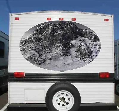 $80.01 • Buy Rv Camper Trailer Pontoon Snow  Mountain Art Wall Graphics Decals Stickers 