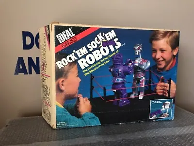 Ideal Original 1987  Rock 'em Sock 'em Robots W/Original Box And Complete Look ! • $199.99