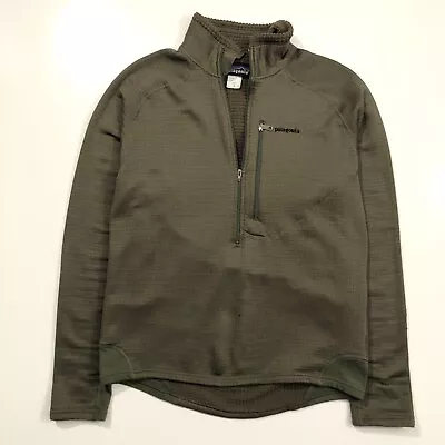 Patagonia Sweater Mens S Green Waffle Knit R1 Regulator Pullover MARS Military • $111.75