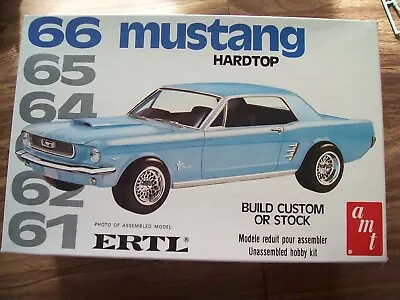 AMT 1:25 Scale 1966 Ford Mustang Coupe Model Kit Open Contents-Countdown Series • $17