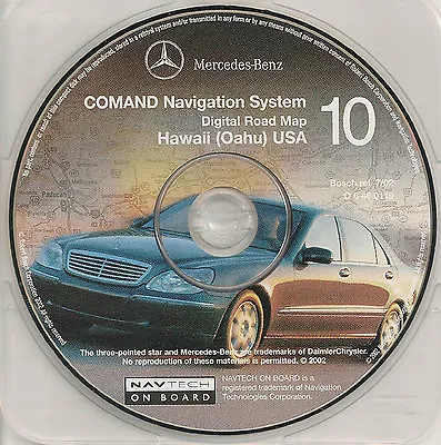2000 2001 2002 Mercedes E-Class E55 E430 E320 Navigation CD Map #10 Cover Hawaii • $20