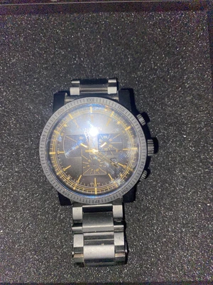 £125 • Buy Nixon Magnacon SS 48 Mm Matte Black / Gold Titanium Carbide Coated Stainless
