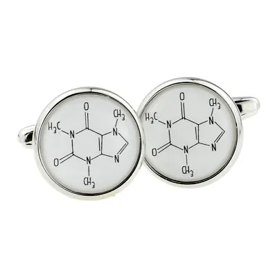 Chemical Map For Coffee Design Cufflinks Presented In A Cufflink Box X2BOC368 • £9.99