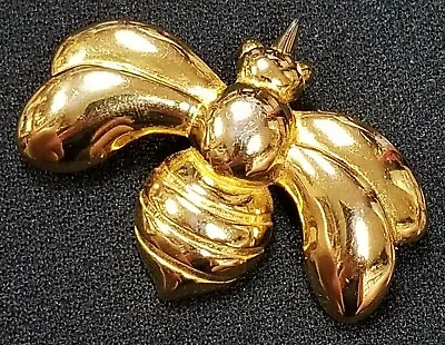 Vintage Metropolitan Museum Of Art MMA 1990 Gold Tone Bee Bug Pin Brooch 1.5  • $30