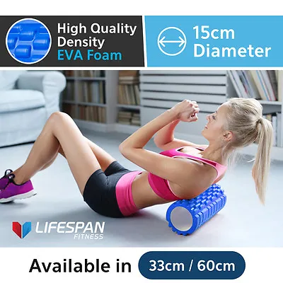 Lifespan 33/60 Cm EVA Fitness Foam Roller Gym Pilates Yoga Physiotherapy Massage • $54.99