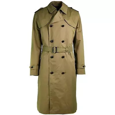 Original Dutch Army Trench Coat Mens Khaki Formal Officer Coat With Lining NEW • $48.45