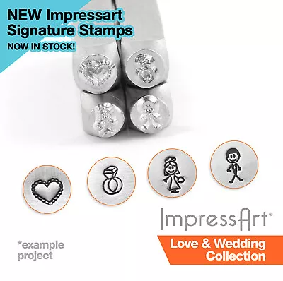 ImpressArt Love And Wedding Metal Stamping Metal Stamps 3mm 6mm Size • £10.90