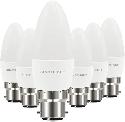 $27.56 • Buy B22 LED Candle Light Bulb, B35 Shape With Milky Diffuser, 5 Watt, Cold White 650