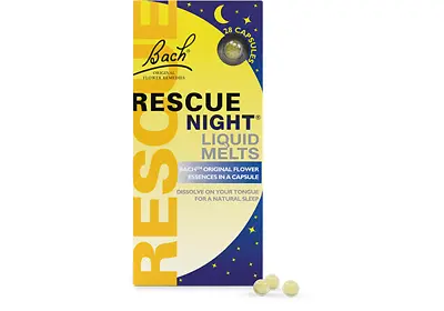 Nelson Bach Rescue Remedy Night Liquid Melts-28 Capsules All Natural Flower X 1 • £8.47
