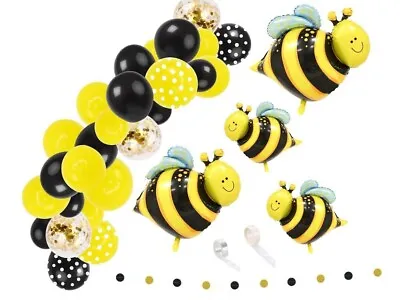 Balloon Arch Bee Themed Party Decoration Balloon Kit Bumble Bee Birthday Party • £12.95