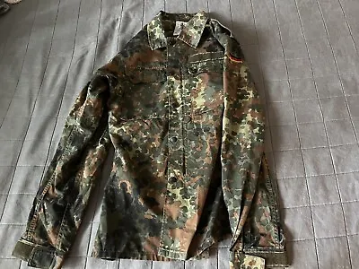 German Bundeswehr Flecktarn Jacket Blouse Military Shirt Army Woodland 1993 • $34.49