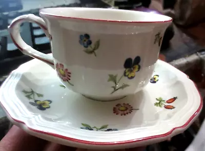 2 Villeroy And Boch Petite Fleur Porcelain Tea Coffee Cup And Saucer Sets Flower • $27.99