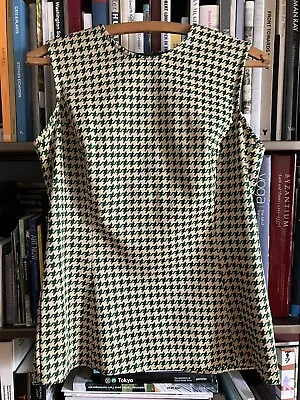 VTG Herringbone Green Handmade Polyester Vest Top Womens • $20