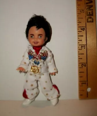 MATTEL Barbie KELLY TOMMY WHITE JUMPSUIT DRESSED ELVIS DOLL NFB • $36.91