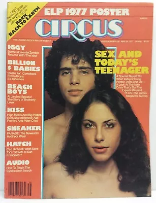 Circus Magazine Vintage #156 May 26 1977 Kiss Beach Boys + Keith Emerson Poster • £23.75