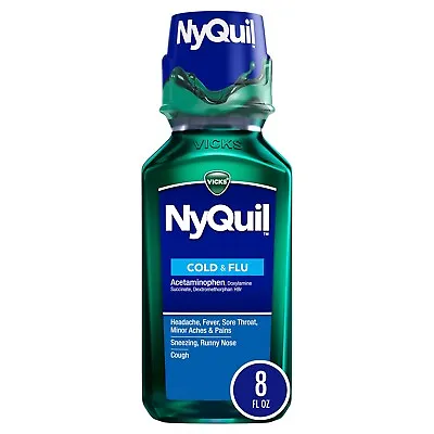 Vicks NyQuil Cold & Flu 8 FL OZ Bottle • $10.99