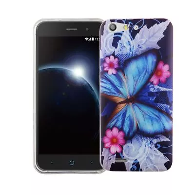 Case For ZTE Blade V6 Butterfly Blau Case Cover Motif Slim TPU • $28.82