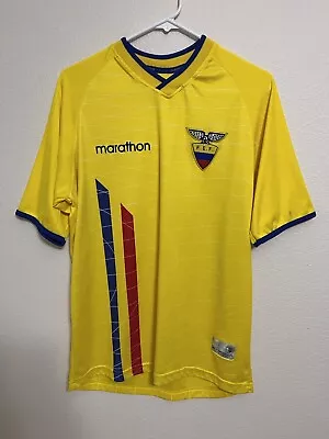 Ecuador Home Jersey/Kit (2003-05) - Marathon Men’s Medium Yellow  • $40