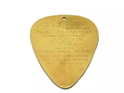 Rare Kahler USA TREMELO SYSTEMS 70's Brass NAMM Pick - NOS Genuine Kahler® Parts • $40