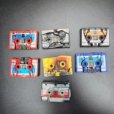 7 Vintage Transformers Mini Cassette Tape Lot G1 Rare Collectibles 🤖📼 • $50