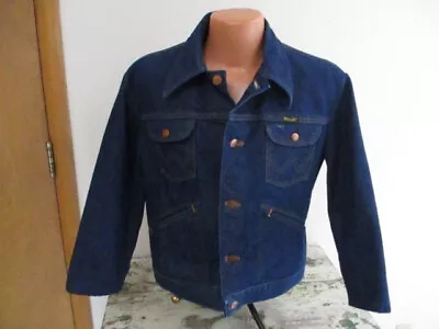 Vintage Wrangler Altered Jacket Size 44 74126 No Fault Denim Made In The USA • $49.50