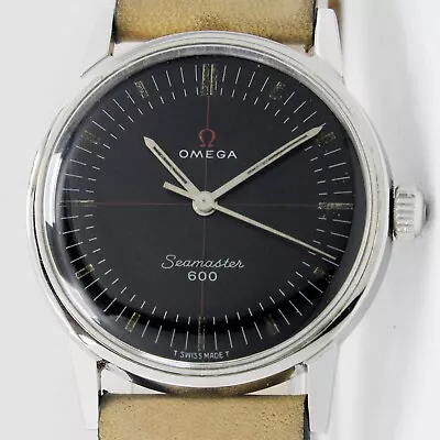 Vintage Omega Seamaster Rare Original Black Technical Dial Steel Wrist Watch • $2199