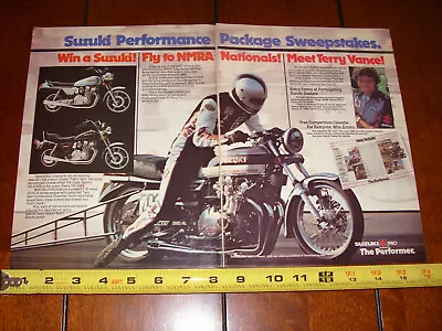 Terry Vance & Hines  Suzuki Gs1000 Original 2 Page Ad • $11.35