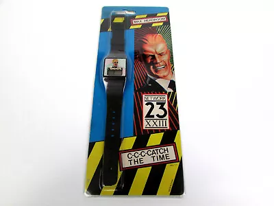 Vintage 1986 Max Headroom C-C-C-Catch The Time Digital Watch Black Criterion • $28