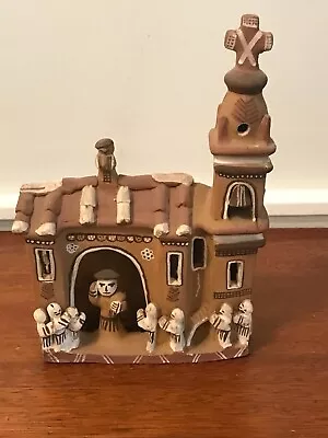 Vintage Mexican Pottery Folk Art Church • $39