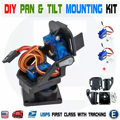 DIY 2 Axis Arduino Pan & Tilt  Mounting Kit And 2 X 9G Servo With Gear Mounting • $7.98