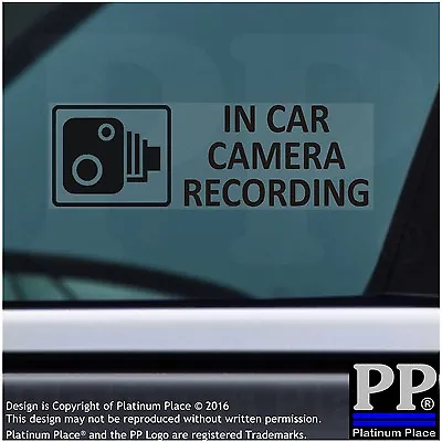£2.48 • Buy 5 X In Car Camera Recording Window Stickers Security Signs Car Taxi CCTV BWR