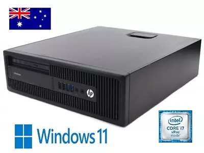 HP ELITEDESK 800 G2 CORE I7 6700 16GB 512GB SSD WINDOWS 11 PRO SFF DESKTOP PC • $349