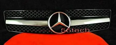 Mercedes R129 SL320 SL500 Grille Grille 1 Fin Black 2001 2002 1994 1995 90-02 ✅  • $149.99