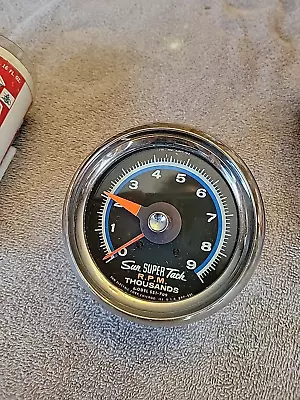 Vtg Automobile Accessory Sun Super Tach 9000 RPM 1960's SST-709 • $150