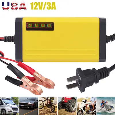 12V Car Battery Charger Maintainer Auto Trickle RV For Truck Motorcycle Portable • $7.89