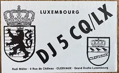 QSL Card - Clervaux Luxembourg -  Rudi Muller - DJ5CQ/LX  - 1981 • $5