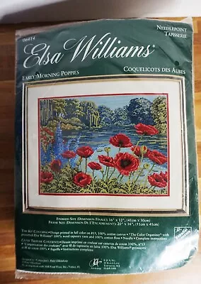 Elsa Williams Needlepoint Kit Early Morning Poppies 06414 NEW • $48