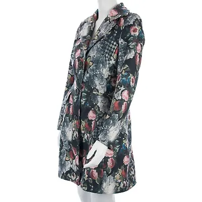 Ladies Multicolour Floral Coat By N & Willow Size Medium 12 UK • £18