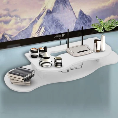 £3.99 • Buy Floating Shelves Shelf Wall Mounted Console Unit Kit White Floating Wall Shelves