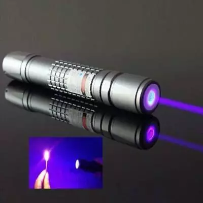 High Power Blue Purple Laser Pointer Burning Light Beam Pen Battery Charger 1mW • $23.49