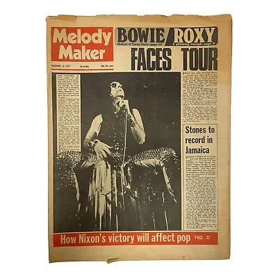 Melody Maker November 18 1972 Alice Cooper Rolling Stones David Bowie • $29.99