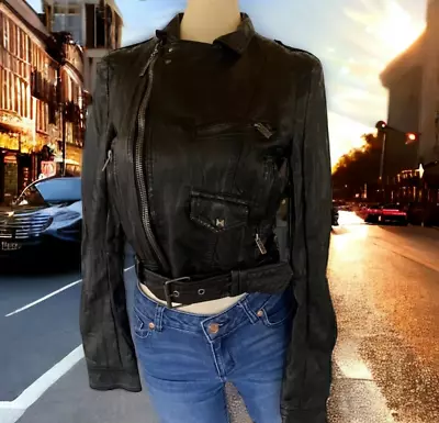 Biker Jacket Esley Collection  Sz S  Vegan Faux Leather • $25