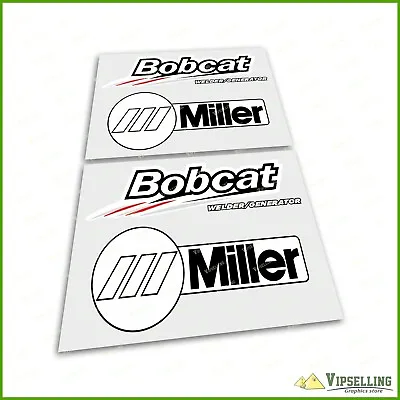 Miller Welder Generator BOBCAT Black Laminated Decals Stickers Set • $24.70