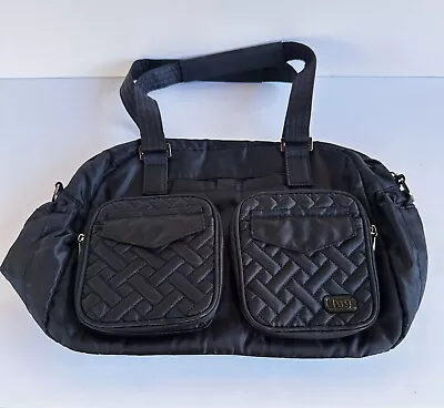 Lug Black Women's Jumper Handbag Tote Polyester With Quilted Outside Pockets - • $35