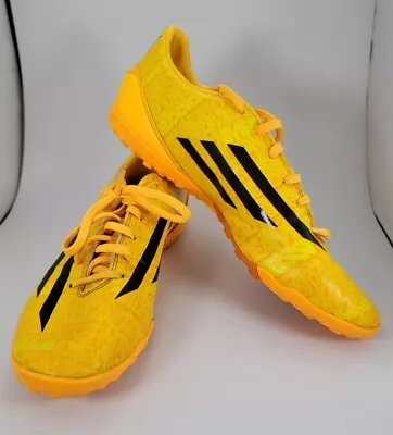 Adidas F10 TF Turf Lionel Messi Yellow Black Soccer Shoes 10.5 M18319 • $35