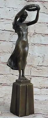 Hand Made Sculpture Bronze Statue  Roman Greek Woman Mythology Diana Decor • $129.50