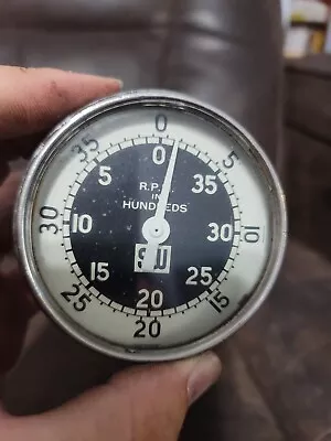 Stewart Warner Tachometer RPM In Hundreds Gauge 408858 Used Untested As-Is  A  • $24.95