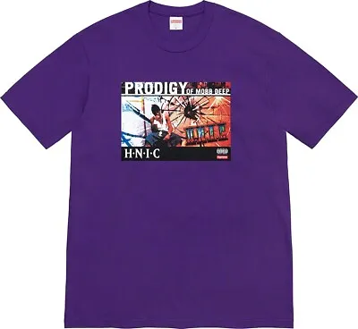 Supreme | SS21 HNIC Tee T-Shirt Purple Size M Medium Prodigy Mobb Deep | NEW! 🔥 • $109.95