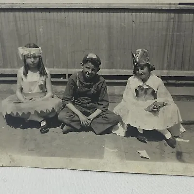 Vintage Photo 1921 Girls Boy Costumes Posed • $4.99