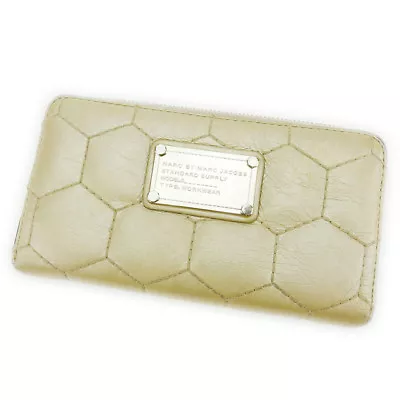 Marc Jacobs Wallet Purse Beige Silver Woman Authentic Used Y5536 • $131.69